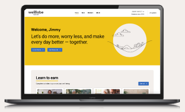 Home page in laptop.